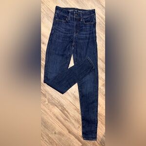 American Eagle Outfitters Women's High-Rise Dark Indigo Skinny Jeans